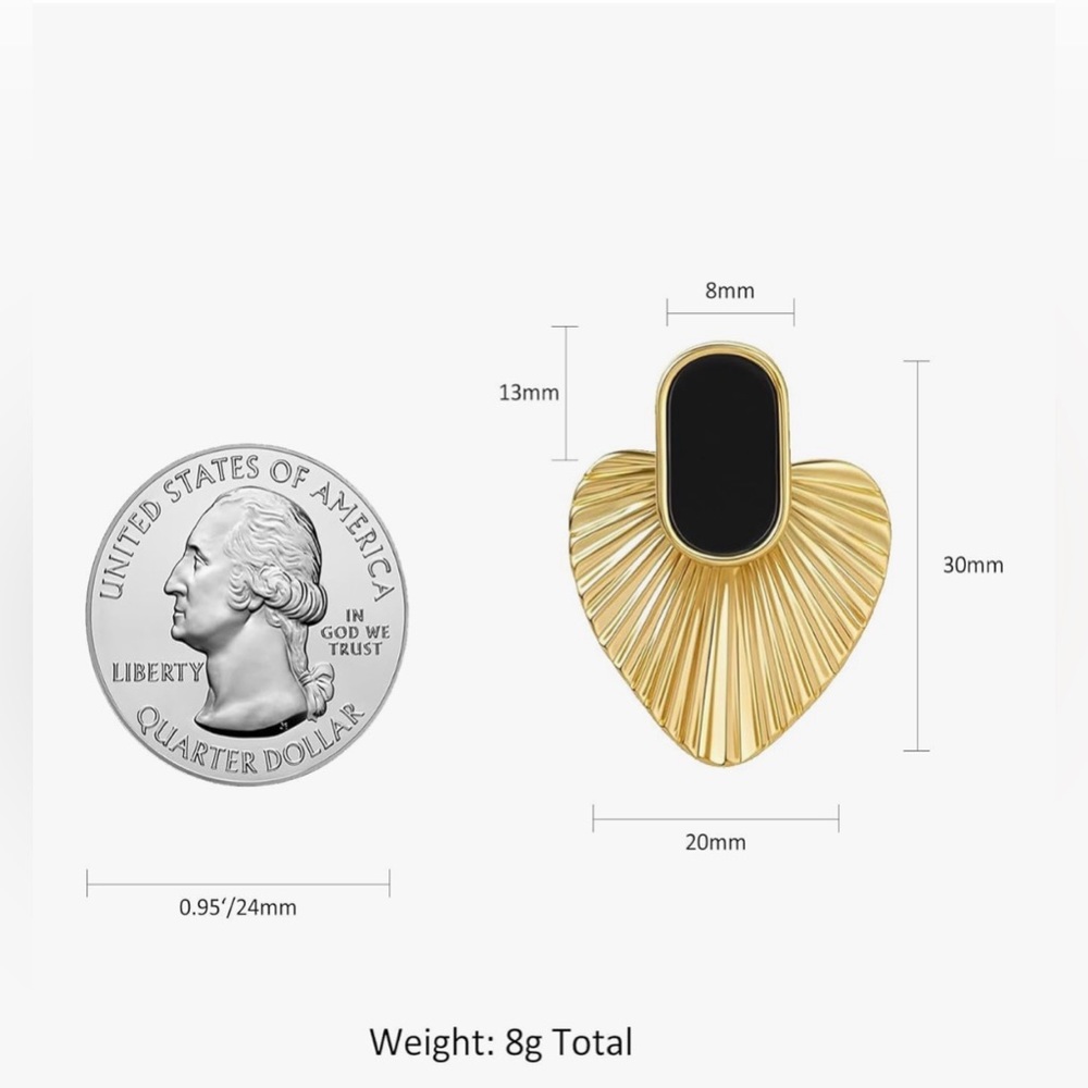 24K Gold Plated Vintage Gold Earrings - Picture 4 of 4